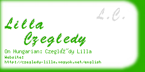 lilla czegledy business card